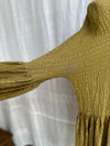 Glide Dress in mustard gold