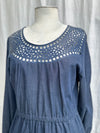 Good Chance Chambray and Leather Lace Dress