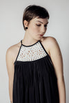 Black and White Leather Lace Dress