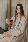 Emily Dress - Leather Lace and Washed French Linen