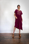 Tessa Dress - Leather Lace and Silk Crepe de Chine